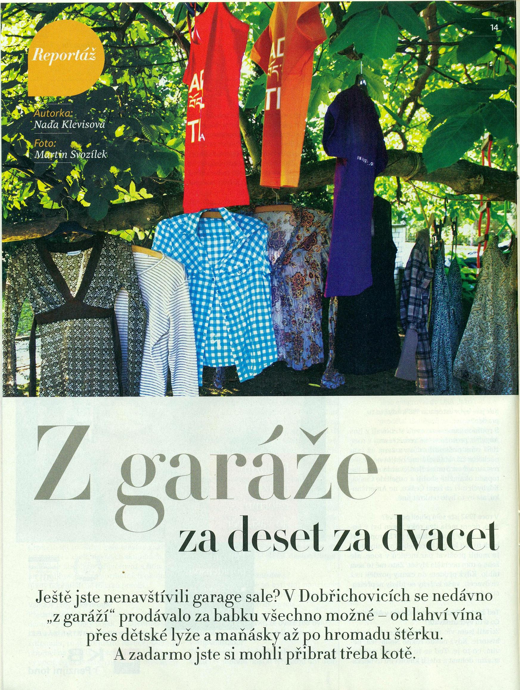 Náš GARAGE SALE ve Víkendu Hospodářských novin!